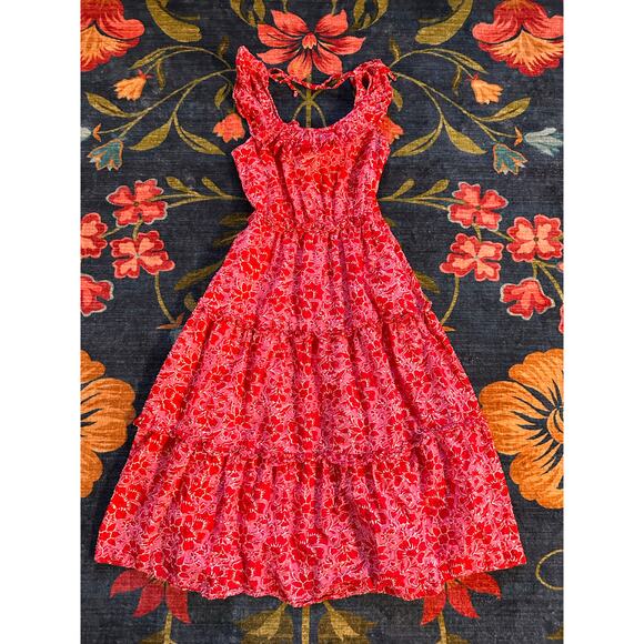 J.Crew Azalea Belvedere Ruffle Floral Sundress Size 0 - Picture 3 of 6